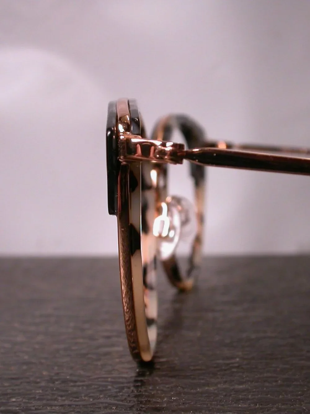 Warby Parker Faye Gold and Tortoise Black Eyeglasses Frames ITALY